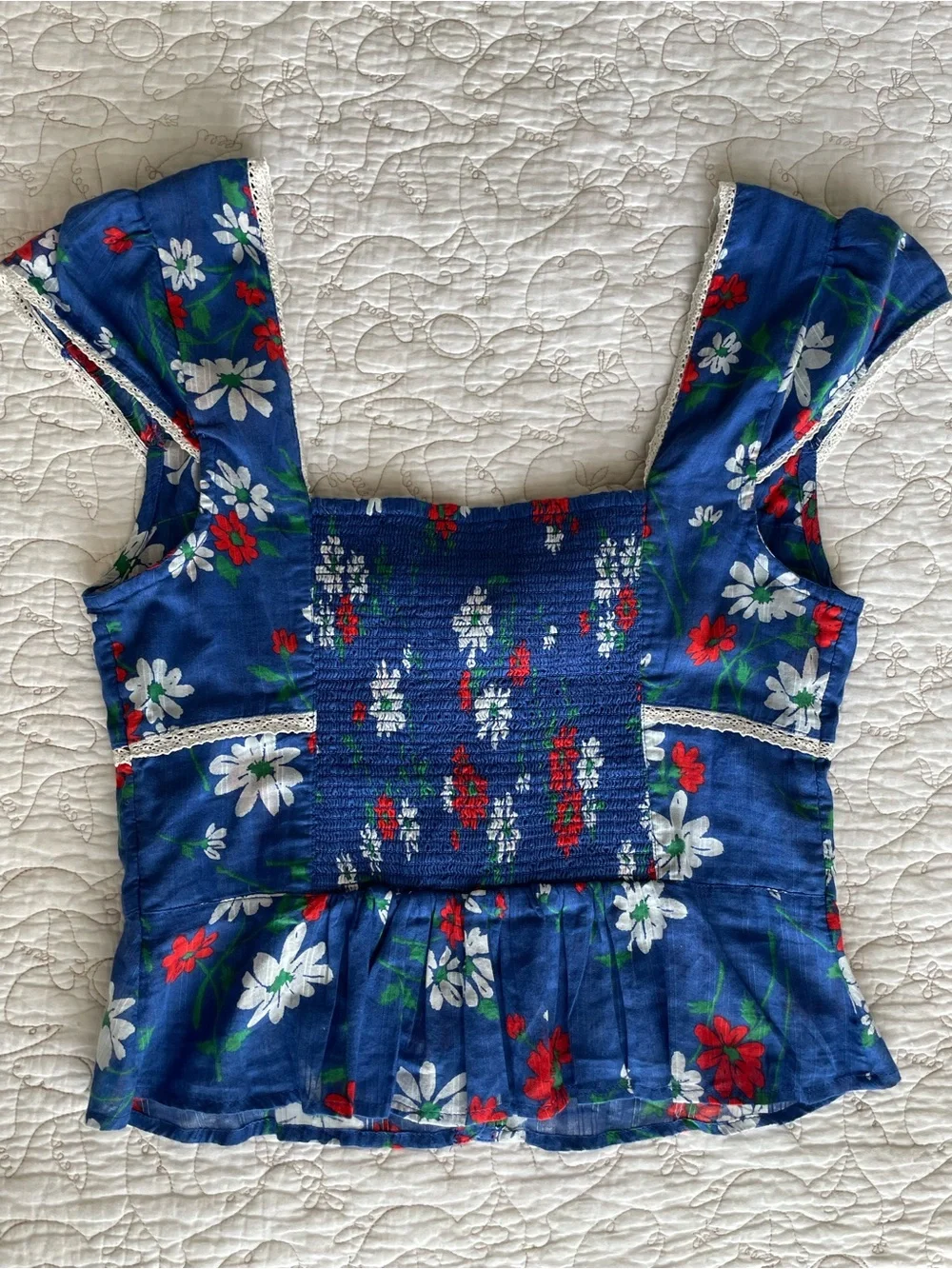 Free People Call Me Baby Cap Sleeve Blouse NWT